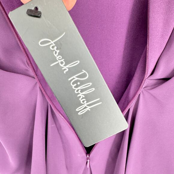 Joseph Ribkoff Draped Back Sheath Dress Purple NWT Size 12 - Picture 6 of 8